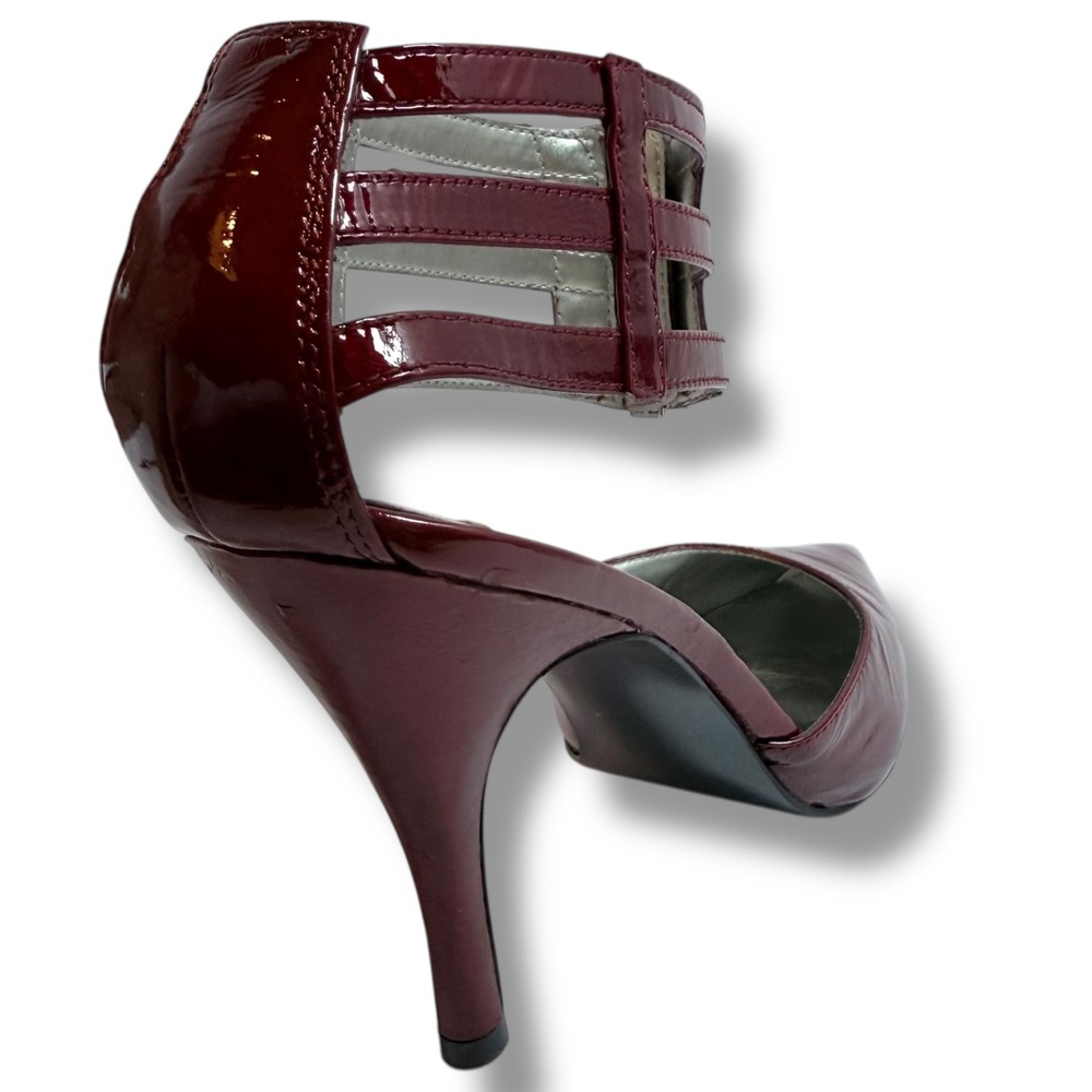 Carlos by Carlos Santana Convert Red Patent Leather Heels Ankle Strap 9.5 - Picture 8 of 16